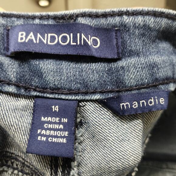Bandolino Women's Size 14 Mandie Classic Straight Leg Denim Blue Jeans - Picture 5 of 5